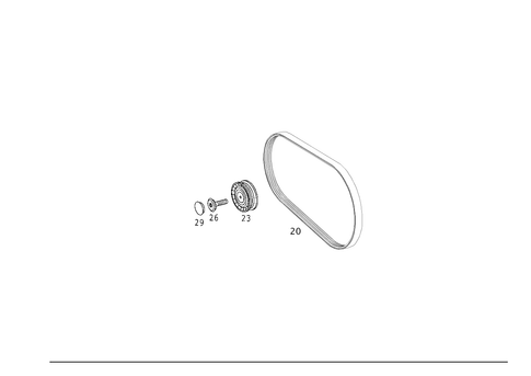 V-Belt, Belt Tightener, Sheave Pulley for 1999 Mercedes-Benz ML430 #0