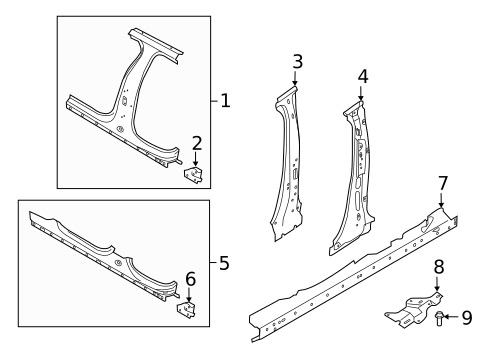 Center Pillar & Rocker for 2018 Jaguar XF #0