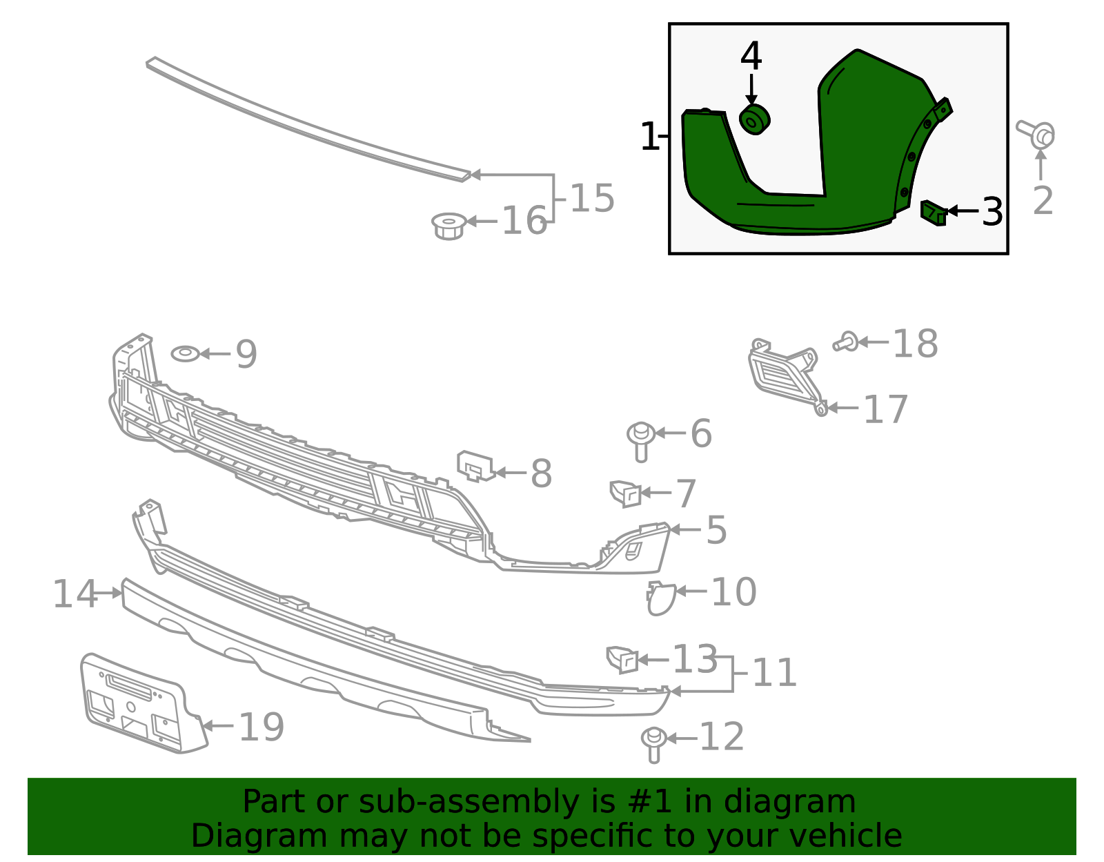 2020-2023 Chevrolet Front Passenger Side Bumper Outer Filler 84678868 ...