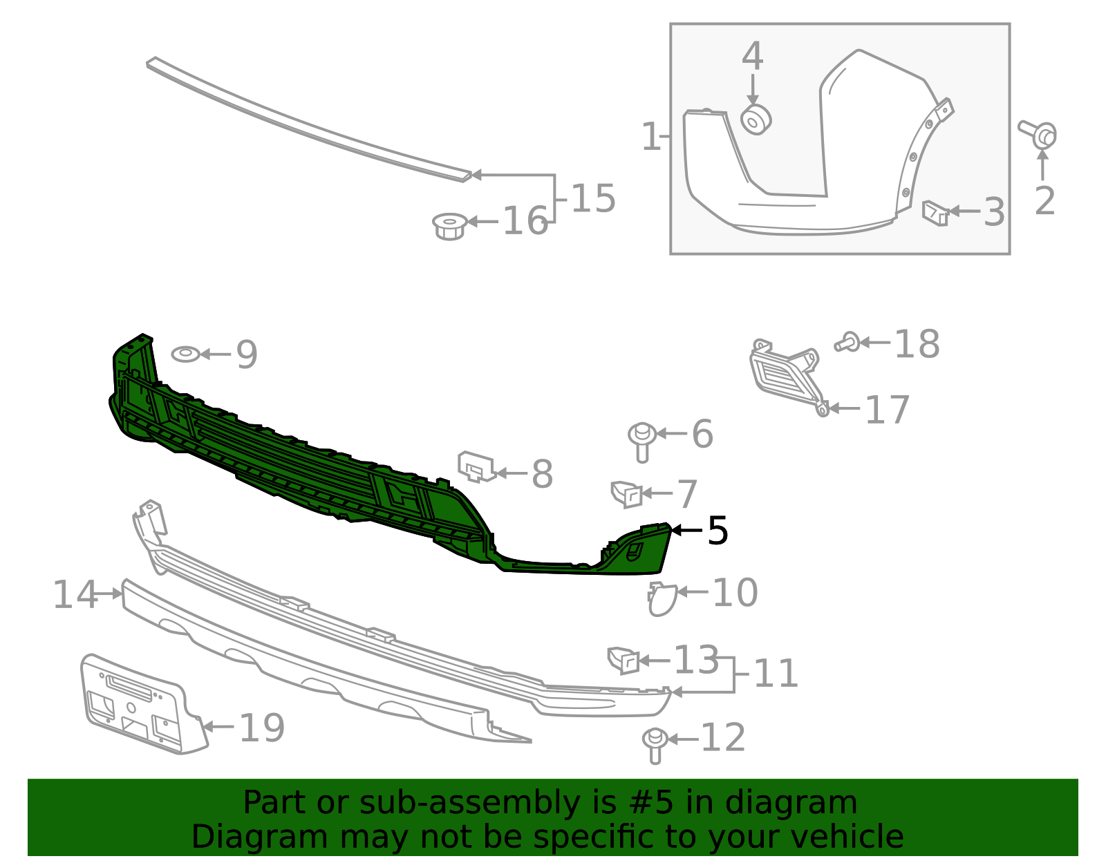 2020-2023 Chevrolet Front Lower Bumper Cover 84603333 GM ...