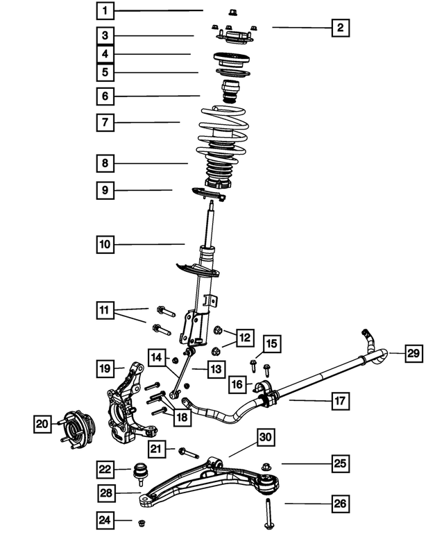 « 5171122AB – Front Suspension &amp; Drive : Biellette Monture pour Mopar Image »