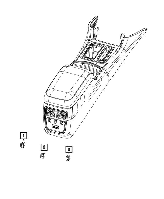 68256685AA - Electrical: Rear Sunshade Switch for Mopar Image