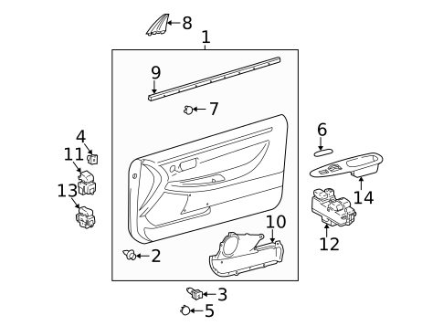 Interior Trim - Door for 2000 Toyota Solara #0