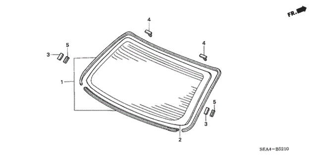 Rear Windshield for 2004 Acura TSX #0