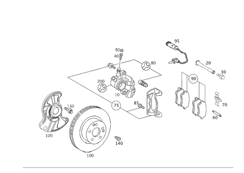 Front Wheel Brake for 2008 Mercedes-Benz CLK63 AMG #0
