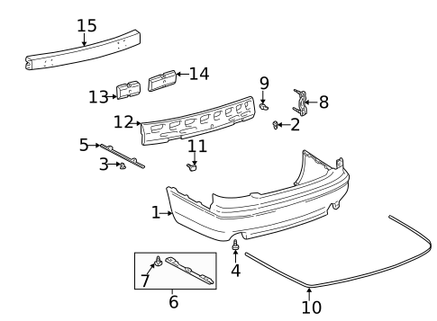 Bumper & Components - Rear for 2002 Lexus GS430 #0