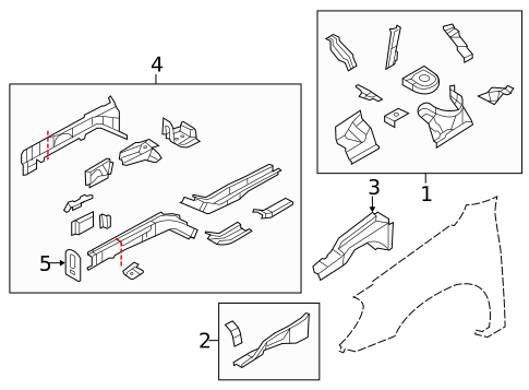 Structural Components & Rails for 2012 Chrysler 200 #0