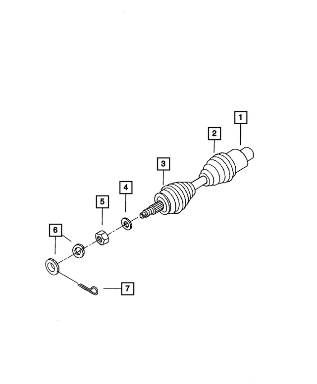 5072214AA - Front Suspension &amp; Drive: Axle Half Shaft for Mopar Image
