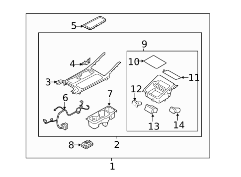 Center Console for 2025 Kia Telluride #2