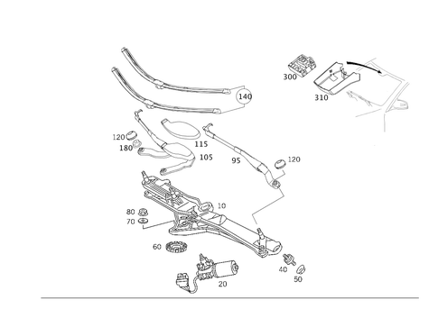 Pane Wiper for 2005 Mercedes-Benz S430 #0