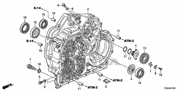 AT Torque Converter Case (L4) for 2012 Honda Accord #0