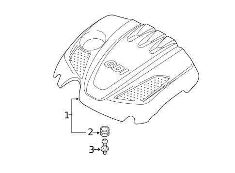 Engine Appearance Cover for 2014 Hyundai Tucson #0