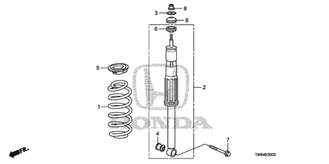Rear Shock Absorber for 2011 Honda Insight #0