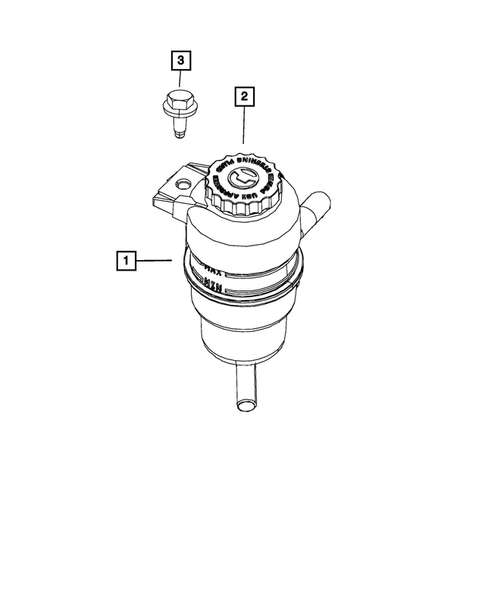 Power Steering Pump and Reservoir for 2016 Dodge Journey #1