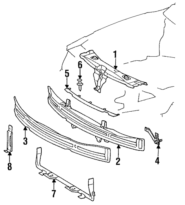 140620281667 - Cooling System: Upper Tie Bar for Mercedes-Benz Image