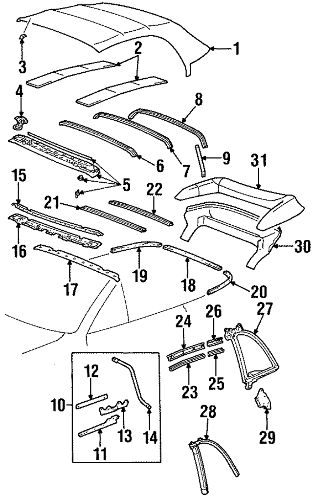 659700W010 - : Roof Rail for Toyota Image