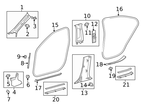 Interior Trim - Pillars for 2018 Lexus ES350 #0