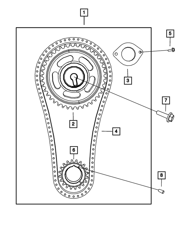 6101062 - 3.8L Gas; Engine: Hex Head Bolt, Mounting for Chrysler: Pacifica, Town &amp; Country, Voyager | Dodge: Caravan, Dakota, Durango, Grand Caravan | Jeep: Wrangler | Ram: Dakota Image
