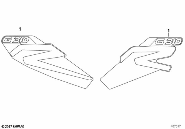 51148559221 - : Inscription Radiator Cowl Left for BMW-Motorrad Image