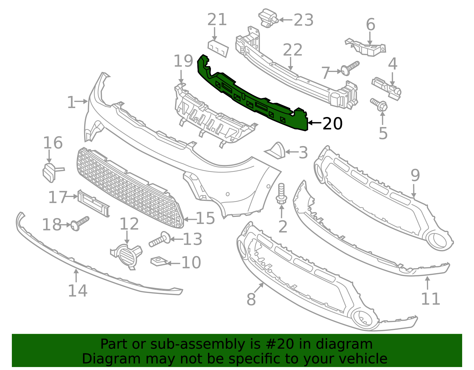 86520-B2010 - Energy Absorber 2014-2016 Kia Soul | Kia.Parts Store