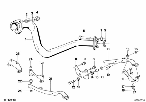 Catalytic Converter / Front Silencer for 1985 BMW 524td #0