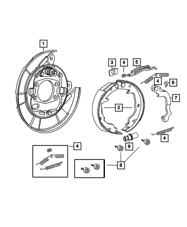 5191220AB - Brakes: Brake Backing Plate, Right for Mopar Image