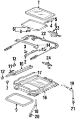 70625S01A01 - : Glass Side Bracket Cover for Acura: CL Image