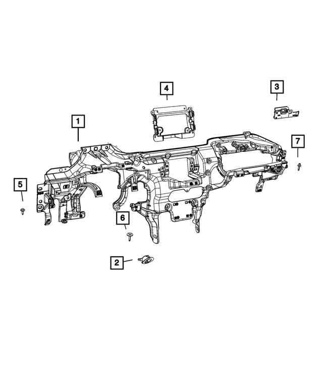 68431852AD - Interior Trim: Instrument Panel Reinforcement for Mopar Image image