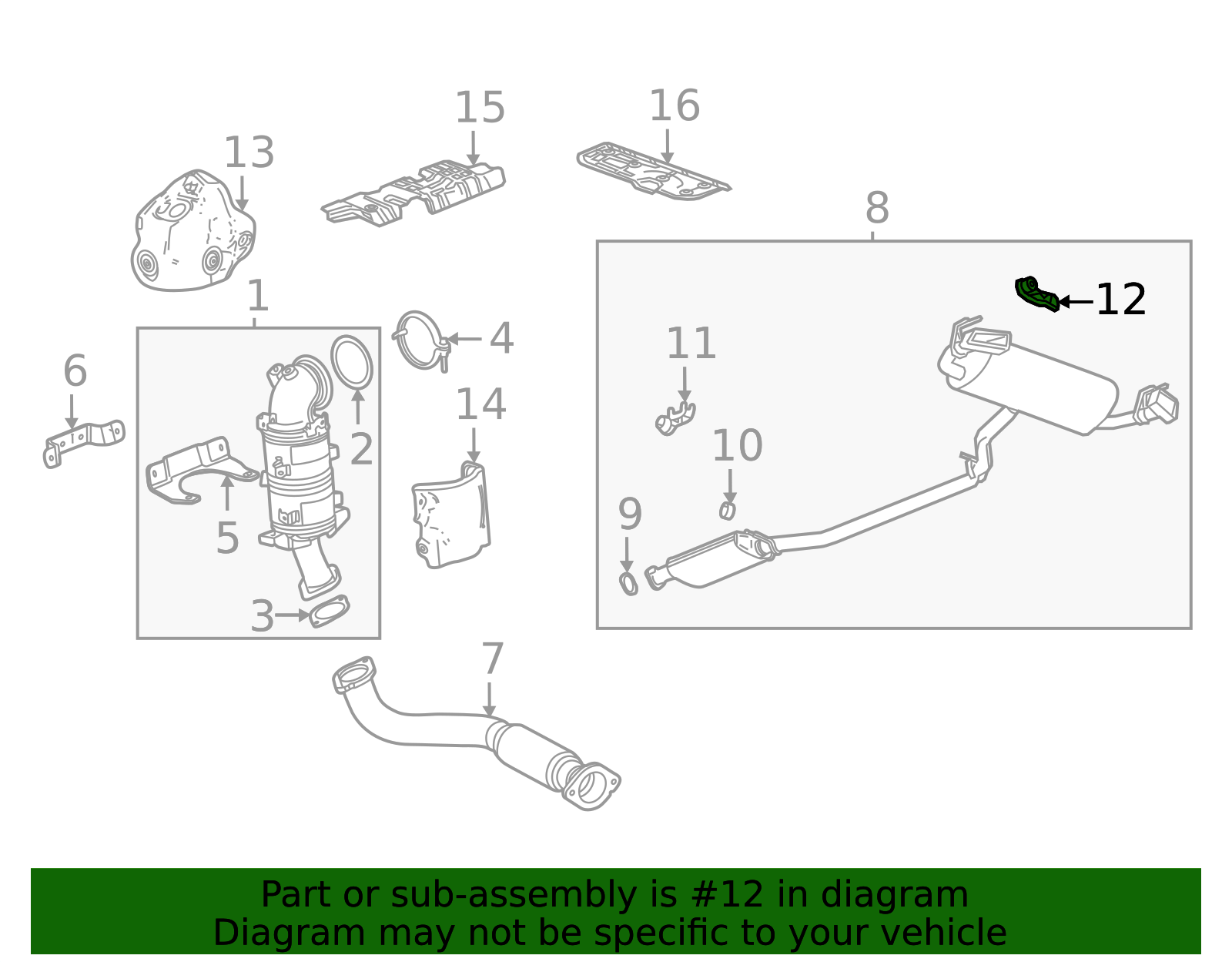 2023-2026 Cadillac XT5 Exhaust System Hanger Bracket 85154359 GM ...