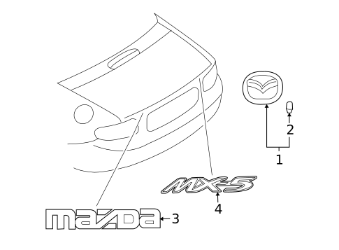 Exterior Trim - Trunk for 2015 Mazda MX-5 Miata #0