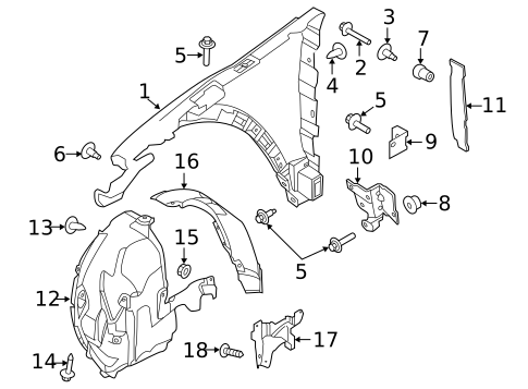Fender & Components for 2012 Land Rover Range Rover Evoque #0
