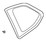 65209SL000 - : Quarter Glass for Subaru: Forester Image