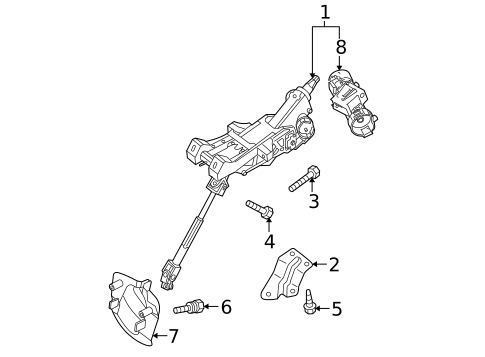 Steering Column Components for 2004 Mazda 3 #0