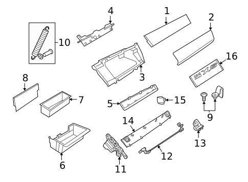 Glove Box for 2011 BMW X6 #1