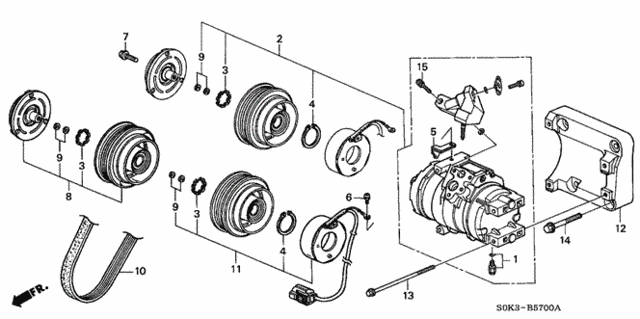 A/C Compressor for 2001 Acura TL #0