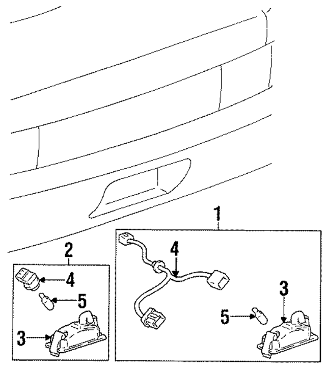 5978233 - : Rear Driver Side License Plate Lamp for GM Image
