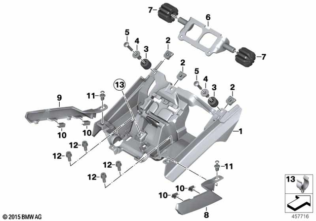 46627710455 - Seats and Seat Bench: Trim Cover, Bench Seat, Left for BMW-Motorrad Image