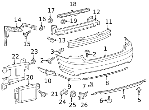 Bumper & Components - Rear for 2012 Volkswagen Passat #0