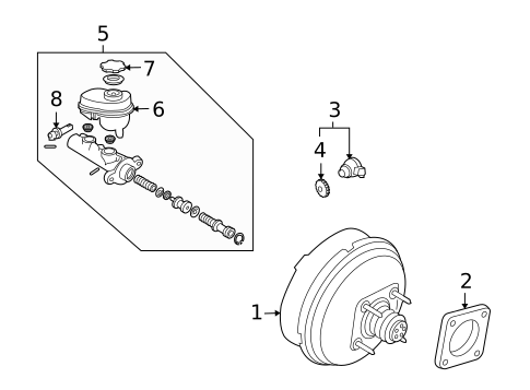 Master Cylinder - Components On Dash Panel for 2009 Cadillac STS #8