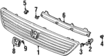 75101SX0J01 - Body: Grille for Honda: Odyssey Image