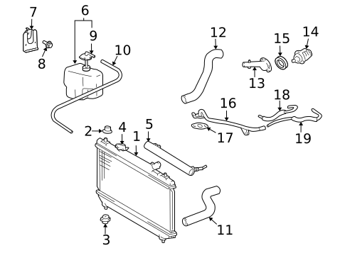 Radiator & Components for 2004 Toyota Solara #0