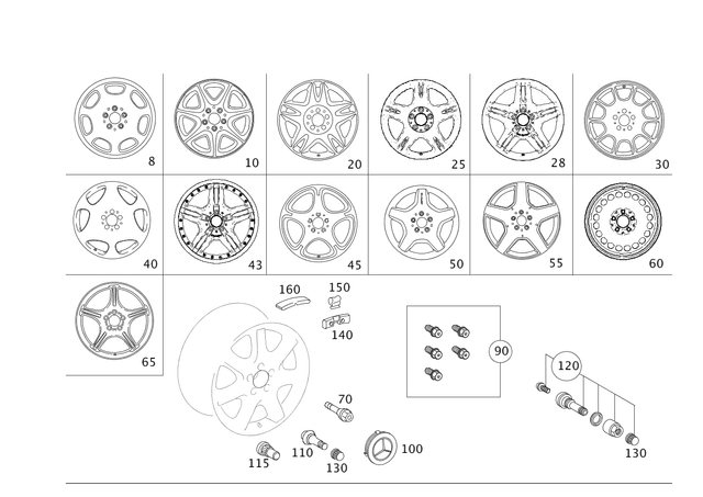 2204013002 - Wheels: Disk Wheel for Mercedes-Benz Image image