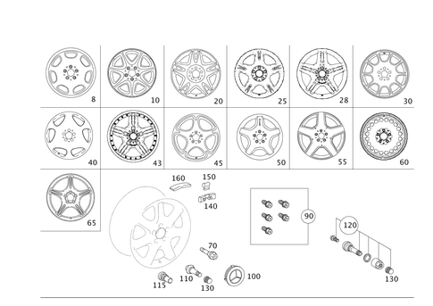 Wheels for 2003 Mercedes-Benz S 55 AMG&reg; #0