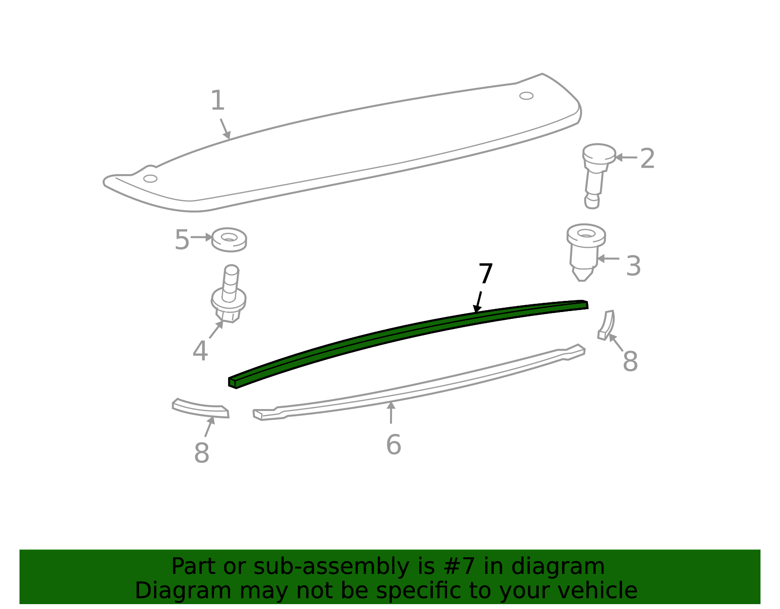 2009-2013 Toyota Matrix Rear Spoiler Protector 76873-02030 | MotorMotor