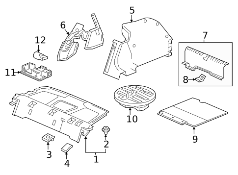 Interior Trim - Rear Body for 2017 Honda Civic #1