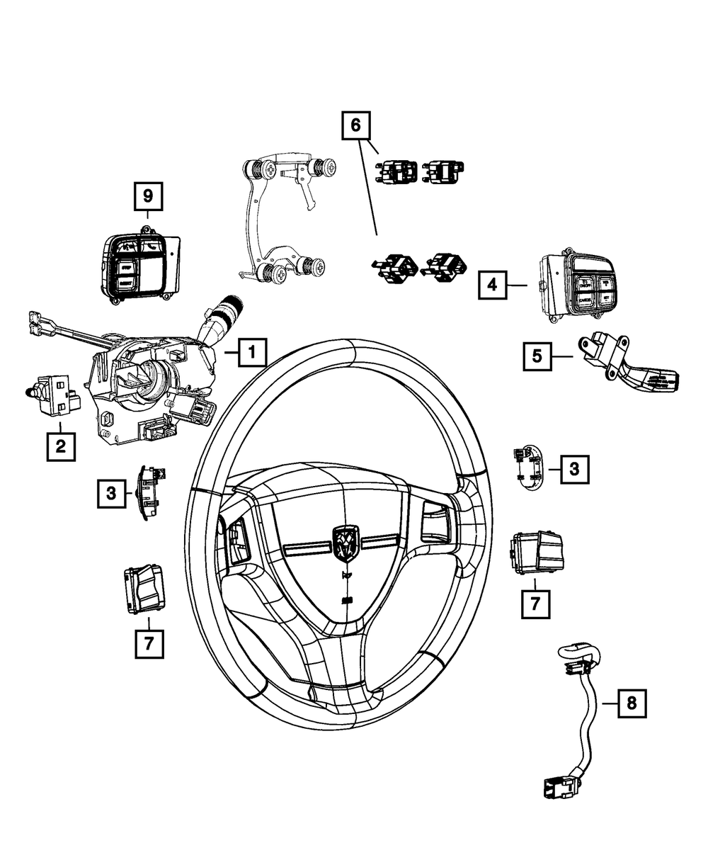 Adjustable Pedals Switch - Mopar (56046113AA)