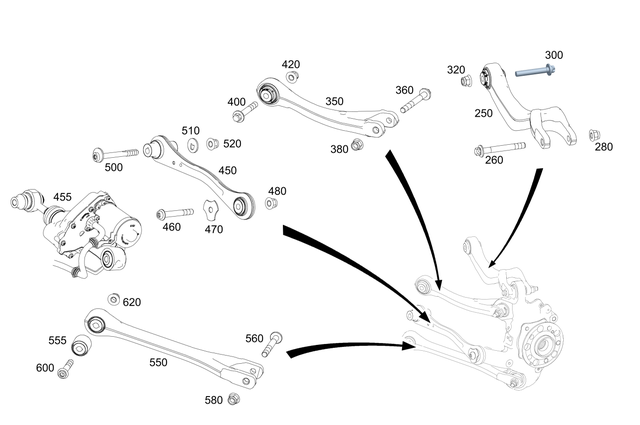 2903504200 - : Thrust Arm for Mercedes-Benz Image