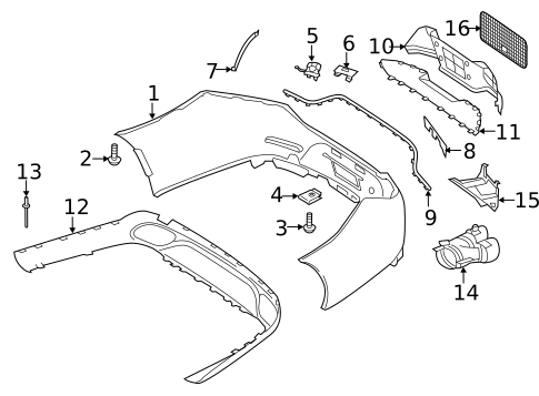 Bumper & Components - Rear for 2021 Mercedes-Benz GLA250 #4