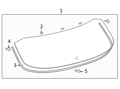 Glass - Lift Gate for 2021 Toyota Highlander #0