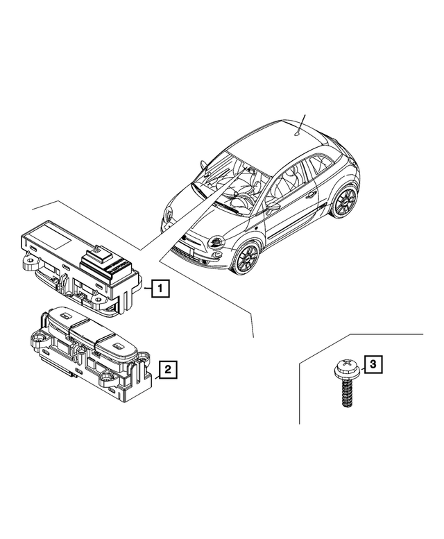 7TN53MS7AA - Electrical: Lamp Switch for Fiat: 500E Image